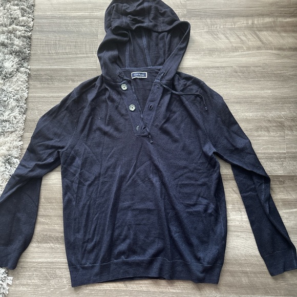 Club Room Dark Blue Hooded Sweater - Picture 1 of 2